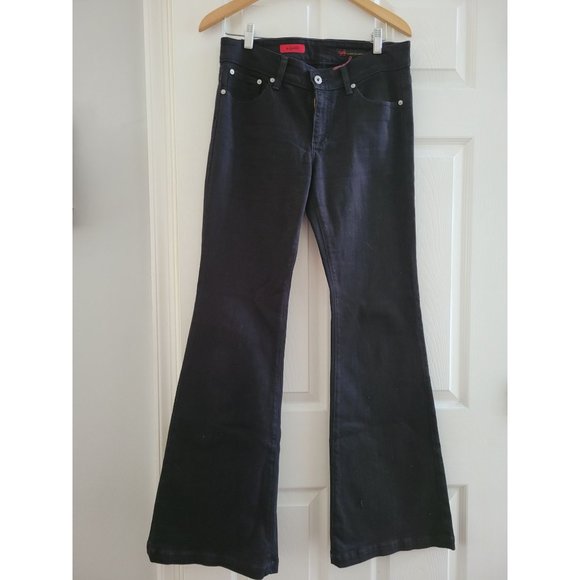 AG Adriano Goldschmied The Gamin Flare bootcut BlackJean pants size 31R - Picture 7 of 7